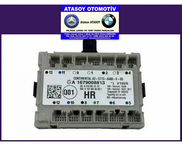 MERCEDES W222 HR KAPI BEYNİ A1679005025 A1679002418 A1679008813 A1679004713 A1679008712 A1679009711 A1679006611 A1679004911 A2139002018